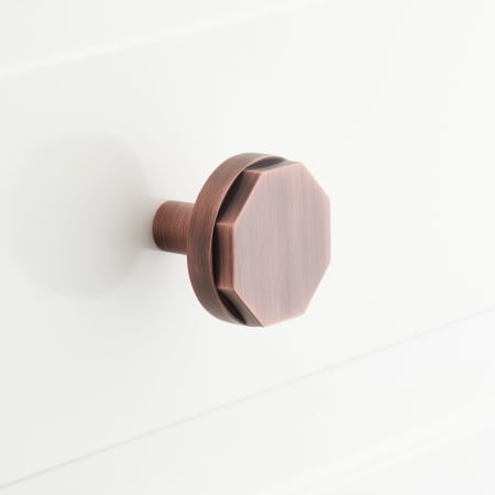 Signature Hardware Stacia 1-1/2 Inch Diameter Geometric Cabinet Knob Oil Rubbed Bronze