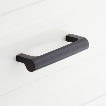 Signature Hardware Cavan 4 Inch Center to Center Handle Cabinet Pull Matte Black
