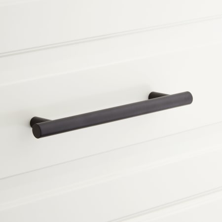 Signature Hardware Avignon 3-3/4 Inch Center to Center Bar Cabinet Pull Matte Black