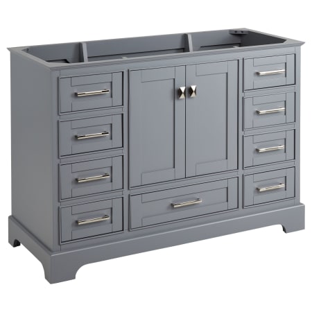 Signature Hardware Quen 48" Freestanding Single Basin Vanity Cabinet - Cabinet Only - Less Vanity Top Gray