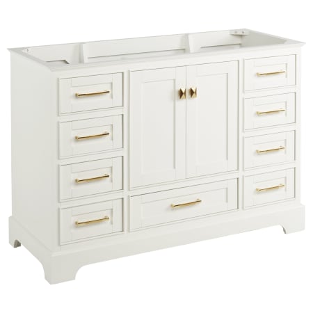 Signature Hardware Quen 48" Freestanding Single Basin Vanity Cabinet - Cabinet Only - Less Vanity Top White
