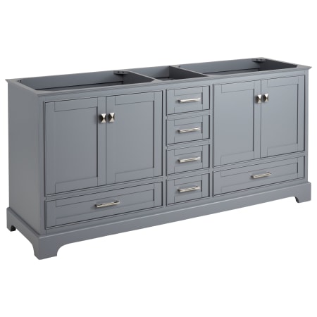 Signature Hardware Quen 72" Freestanding Double Basin Vanity Cabinet - Cabinet Only - Less Vanity Top Gray