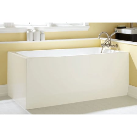 Signature Hardware Aliyah 59" Acrylic Right Corner Tub White