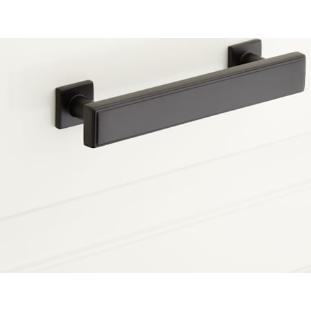 Signature Hardware Dallin 4 Inch Center to Center Bar Cabinet Pull Matte Black