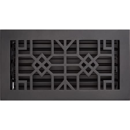 Signature Hardware Milnor Cast Iron Floor Register - 6" x 12" Black Powder Coat