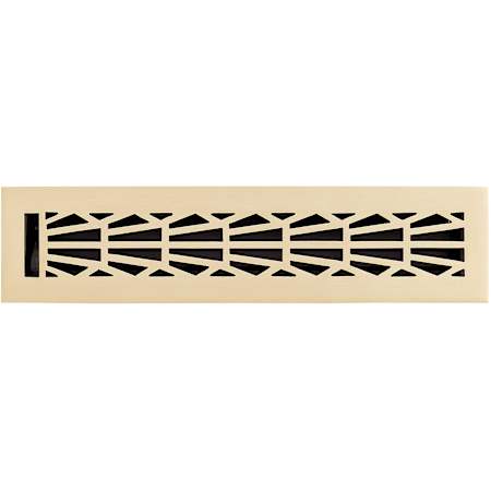 Signature Hardware Binney Brass Floor or Wall Register - 2-1/4" x 14" Brushed Brass