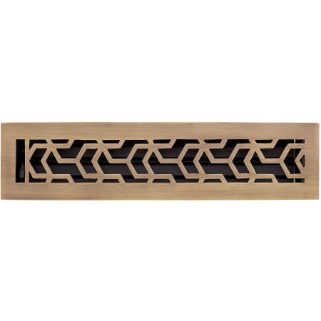 Signature Hardware Jastrow Brass Floor or Wall Register - 2-1/4" x 14" Antique Brass