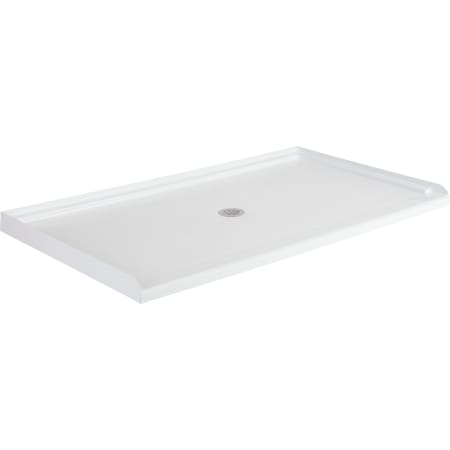 Signature Hardware 64" x 36" Three Wall Alcove Shower Base with Single Threshold and Center Drain Opening - Drain Included White