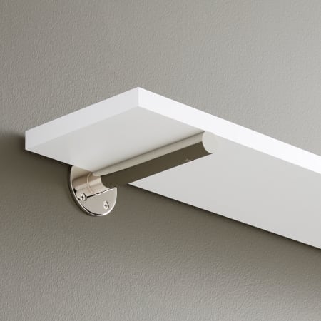 Signature Hardware Wellston 6-1/4" Brass Shelf Bracket Polished Nickel