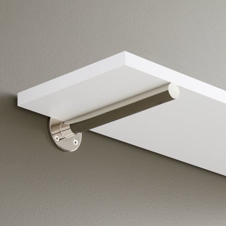 Signature Hardware Wellston 8-3/8" Brass Shelf Bracket Polished Nickel