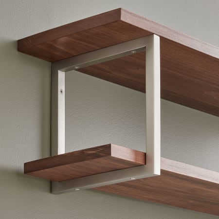 Signature Hardware Fenmore 8-1/4" Brass Shelf Bracket Brushed Nickel