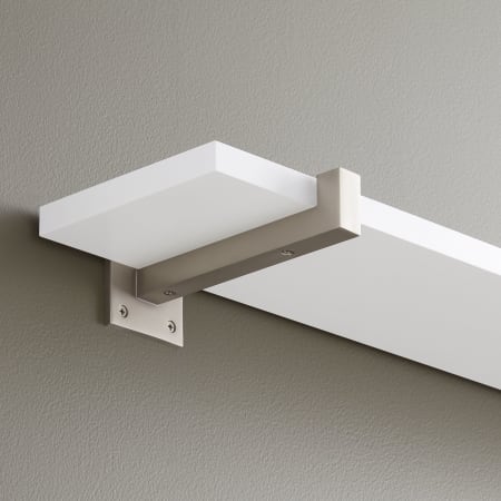 Signature Hardware Bodwell 7" Brass Shelf Bracket Brushed Nickel