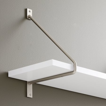 Signature Hardware Maylee 6-5/8" Brass Shelf Bracket Brushed Nickel