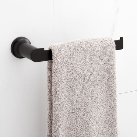 Signature Hardware Berwyn 10" Wall-Mounted Towel Ring Matte Black