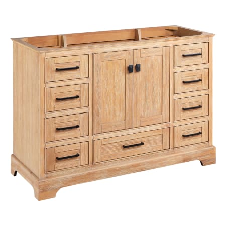 Signature Hardware Quen 48" Freestanding Single Basin Vanity Cabinet - Cabinet Only - Less Vanity Top Driftwood Brown