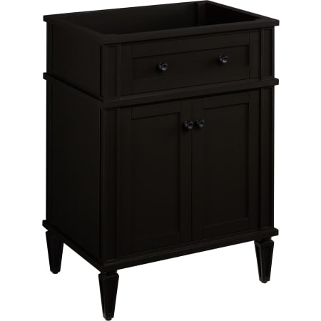 Signature Hardware Elmdale 24" Freestanding Mahogany Single Basin Vanity Cabinet - Cabinet Only - Less Vanity Top Charcoal Black