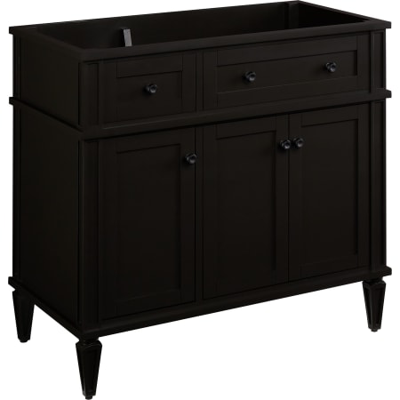 Signature Hardware Elmdale 36" Freestanding Mahogany Single Basin Vanity Cabinet - Cabinet Only - Less Vanity Top Charcoal Black