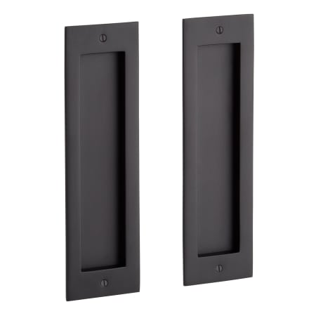Signature Hardware 8-1/2" Tall Elongated Pop-Out Brass Pocket Passage Door Pull Matte Black