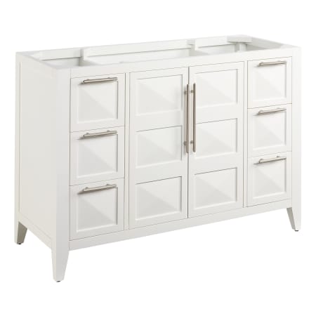 Signature Hardware Holmesdale 48" Freestanding Mahogany Single Basin Vanity Cabinet - Cabinet Only - Less Vanity Top Bright White