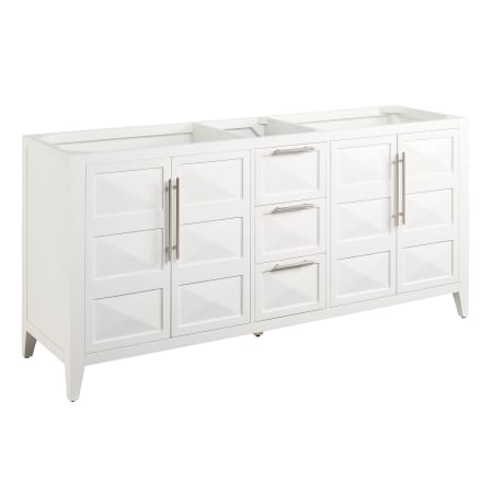 Signature Hardware Holmesdale 72" Freestanding Mahogany Double Basin Vanity Cabinet - Cabinet Only - Less Vanity Top Bright White