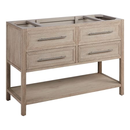 Signature Hardware Robertson 48" Freestanding Mahogany Single Basin Vanity Cabinet - Cabinet Only - Less Vanity Top Brushed White