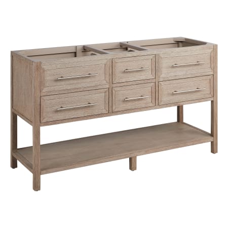 Signature Hardware Robertson 60" Freestanding Mahogany Double Basin Vanity Cabinet - Cabinet Only - Less Vanity Top Brushed White