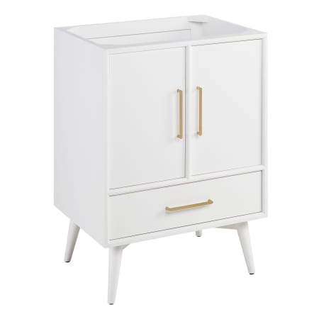Signature Hardware Novak 24" Freestanding Mahogany Single Basin Vanity Cabinet - Cabinet Only - Less Vanity Top Bright White