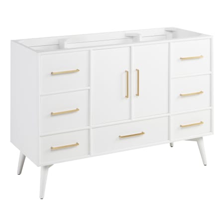 Signature Hardware Novak 48" Freestanding Mahogany Single Basin Vanity Cabinet - Cabinet Only - Less Vanity Top Bright White
