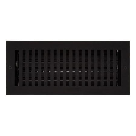 Signature Hardware 4" x 14" Cast Iron Wall Register Black Powder Coat