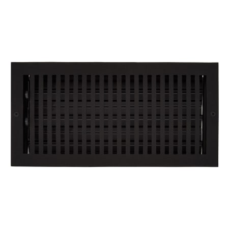 Signature Hardware 6" x 14" Cast Iron Wall Register Black Powder Coat