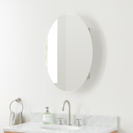 Signature Hardware Montrese 20" x 30" Single Door Medicine Cabinet with Adjustable Shelves Aluminum