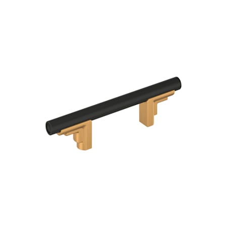 Signature Hardware Anberlin 3 Inch Center to Center Bar Cabinet Pull Brushed Gold