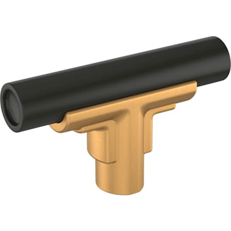 Signature Hardware Anberlin 2-3/8 Inch Two Tone Bar Cabinet Knob Brushed Gold