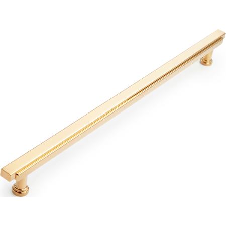 Signature Hardware Gilderoy 12-5/8 Inch Center to Center Bar Cabinet Pull Brushed Gold