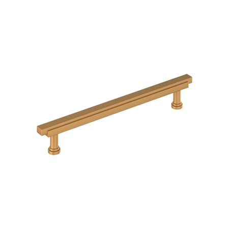 Signature Hardware Gilderoy 7-9/16 Inch Center to Center Bar Cabinet Pull Brushed Gold