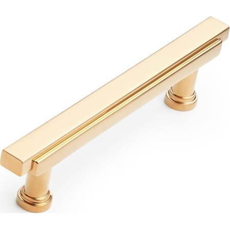 Signature Hardware Gilderoy 3-3/4 Inch Center to Center Bar Cabinet Pull Brushed Gold