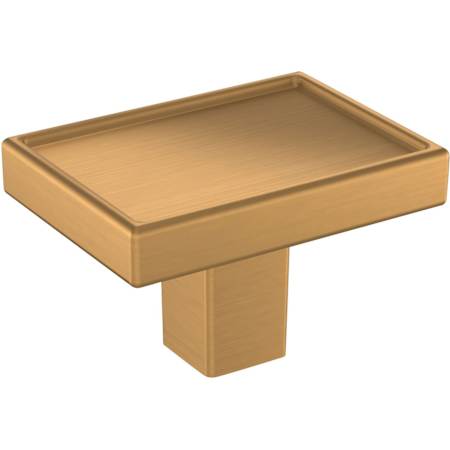 Signature Hardware Matilde 1-3/16 Inch Rectangular Cabinet Knob Brushed Gold