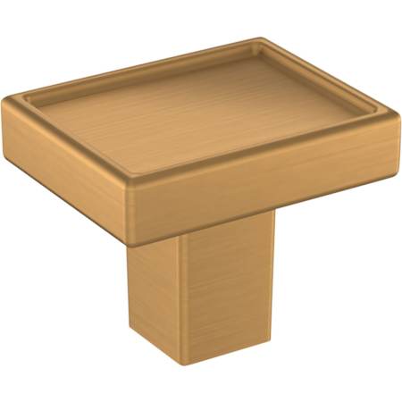 Signature Hardware Matilde 1 Inch Rectangular Cabinet Knob Brushed Gold