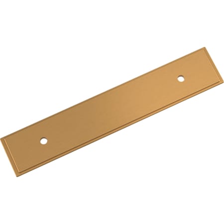 Signature Hardware 3-3/4 Inch Center to Center Cabinet Pull Backplate Brushed Gold