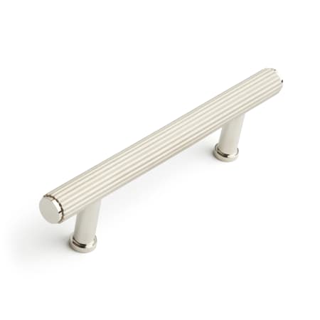 Signature Hardware Brixlee 3-3/4 Inch Center to Center Bar Cabinet Pull Brushed Nickel / Polished Nickel