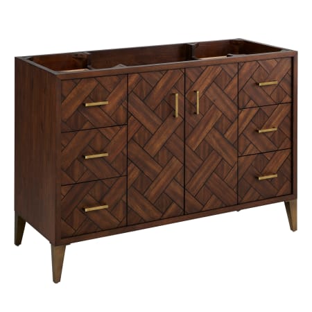 Signature Hardware Patzi 48" Single Free Standing Vanity Cabinet Only - Less Vanity Top Chocolate Bark Brown
