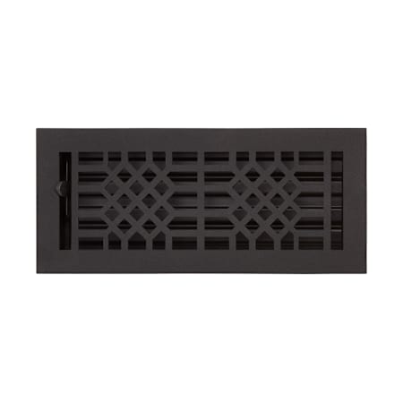 Signature Hardware Antique Cast Iron Floor Register - 4" x 14" (15-5/8" x 5-3/4" Overall) Black Powder Coat