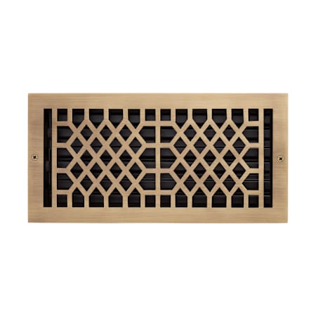 Signature Hardware Antique Style Wall Register - 6" x 12" (7-1/2" x 13-1/2" Overall) Antique Brass