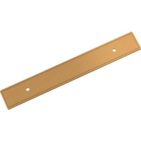 Signature Hardware 5-1/16" Center to Center Contemporary Cabinet Pull Backplate Brushed Gold