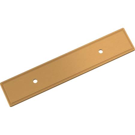 Signature Hardware 3" Center to Center Contemporary Cabinet Pull Backplate Brushed Gold