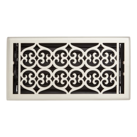 Signature Hardware Old Victorian Steel Oversized Floor Register - 6" x 14" Brushed Nickel