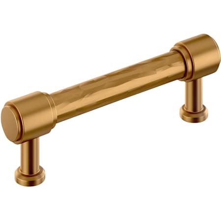 Signature Hardware Lazzara 3-3/4 Inch Center to Center Hammered Bar Cabinet Pull Brushed Gold