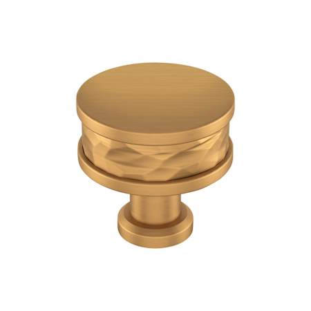 Signature Hardware Lazzara 1-1/4 Inch Hammered Mushroom Cabinet Knob Brushed Gold