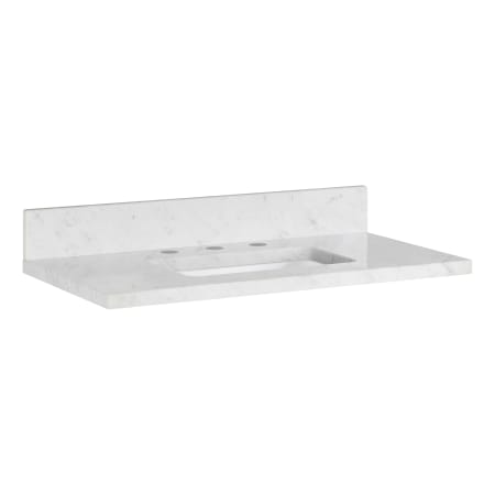 Signature Hardware 31" Marble Vanity Top with Backsplash Carrara Marble