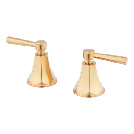 Signature Hardware Lever Handles for Elita Widespread Faucet Brushed Gold
